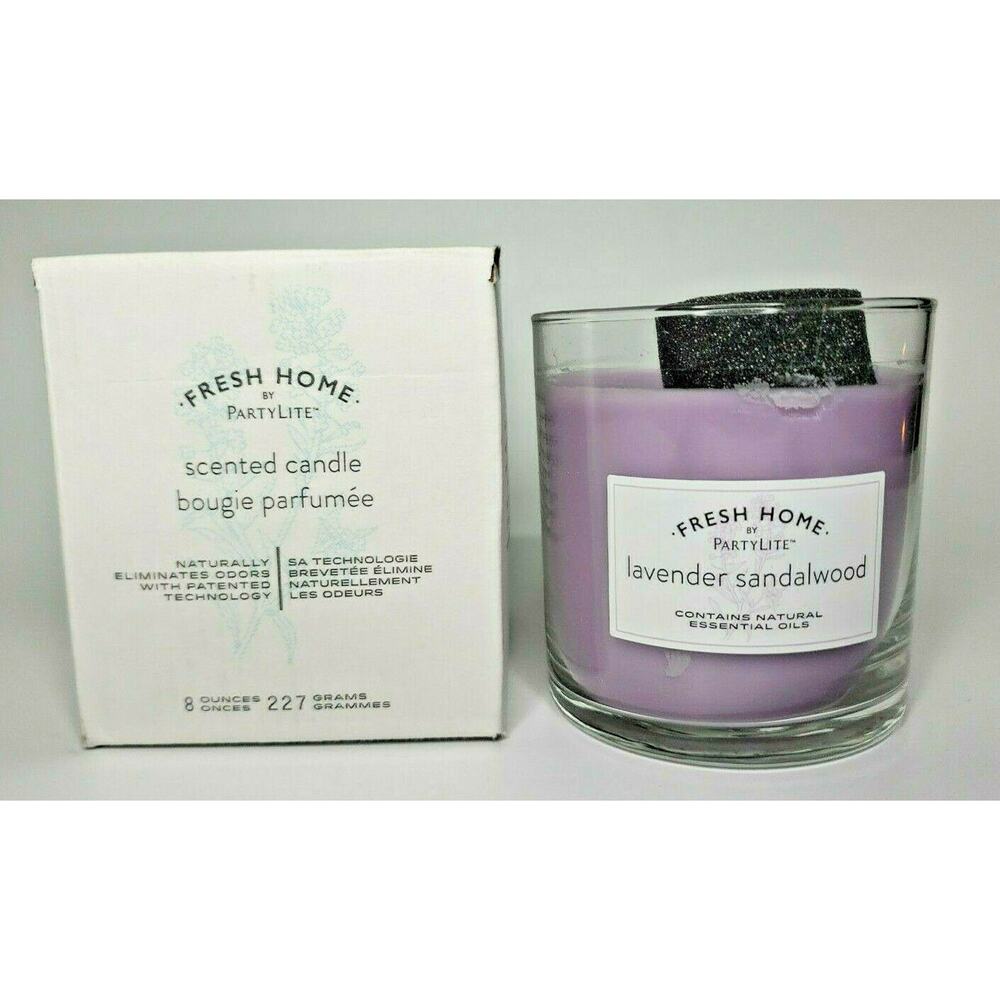 PartyLite Fresh Home Scented Jar Candle Fresh Lavender Sandlalwood P4C/91B810